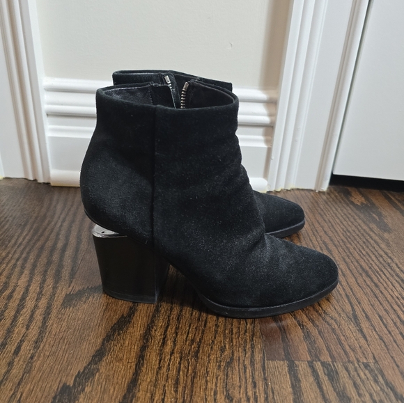 Alexander Wang Gabi cut out black suede bootie boots size 36 - Picture 6 of 8